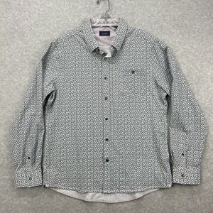 7 Diamonds Shirt Mens Large Floral 4 Way Stretch Performance Stretch Long Sleeve